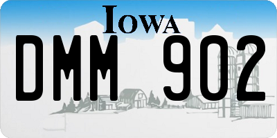 IA license plate DMM902