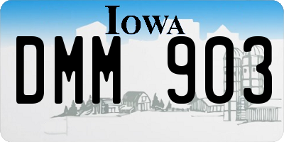 IA license plate DMM903