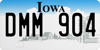 IA license plate DMM904