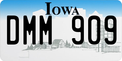 IA license plate DMM909