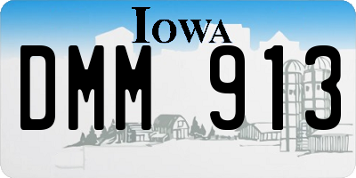 IA license plate DMM913