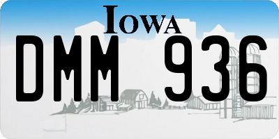 IA license plate DMM936