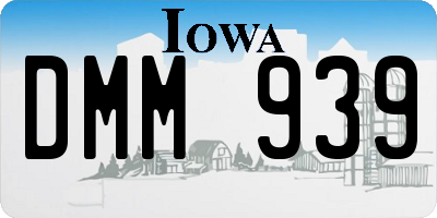 IA license plate DMM939