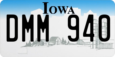 IA license plate DMM940