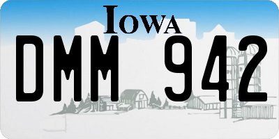 IA license plate DMM942
