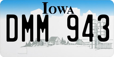 IA license plate DMM943