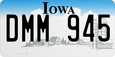 IA license plate DMM945