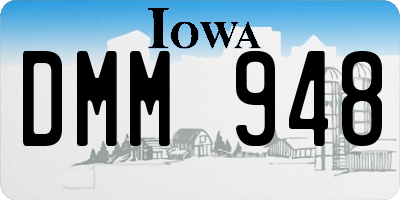 IA license plate DMM948