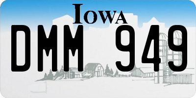 IA license plate DMM949