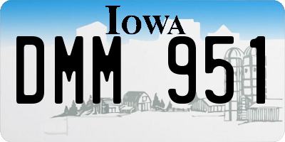 IA license plate DMM951