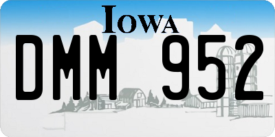 IA license plate DMM952