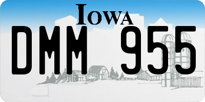IA license plate DMM955