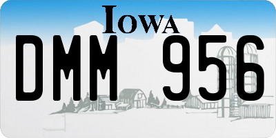 IA license plate DMM956