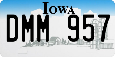 IA license plate DMM957