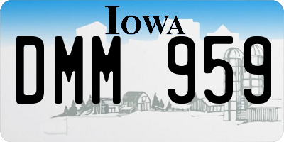 IA license plate DMM959