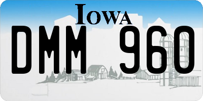 IA license plate DMM960