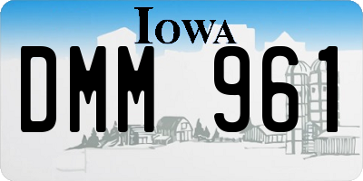 IA license plate DMM961
