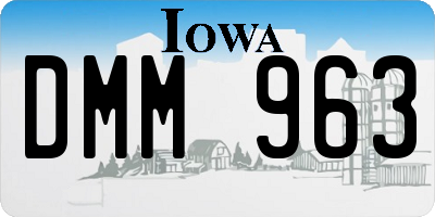 IA license plate DMM963