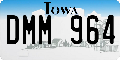 IA license plate DMM964