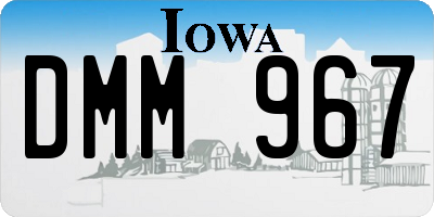 IA license plate DMM967