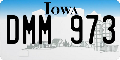 IA license plate DMM973