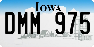 IA license plate DMM975