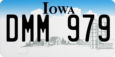 IA license plate DMM979