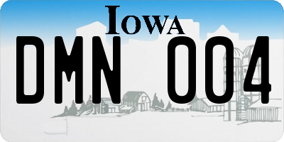 IA license plate DMN004