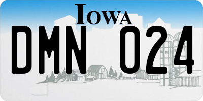 IA license plate DMN024