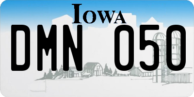 IA license plate DMN050