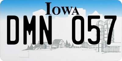 IA license plate DMN057
