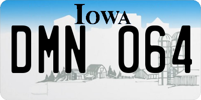 IA license plate DMN064