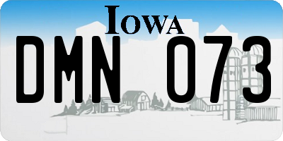 IA license plate DMN073