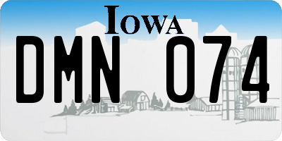 IA license plate DMN074