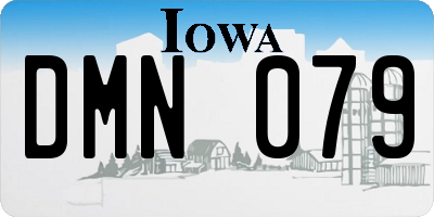 IA license plate DMN079