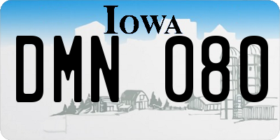IA license plate DMN080