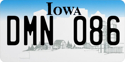 IA license plate DMN086