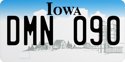 IA license plate DMN090