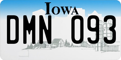 IA license plate DMN093
