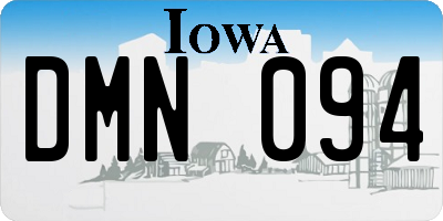IA license plate DMN094
