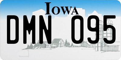 IA license plate DMN095