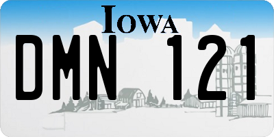 IA license plate DMN121