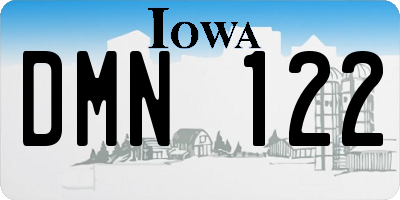 IA license plate DMN122