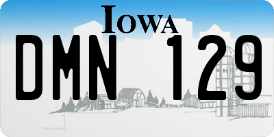 IA license plate DMN129