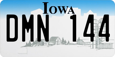 IA license plate DMN144