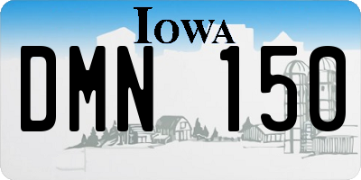 IA license plate DMN150