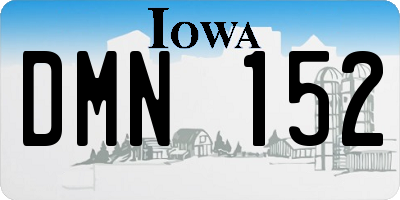 IA license plate DMN152