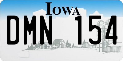 IA license plate DMN154
