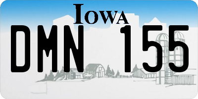 IA license plate DMN155