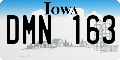 IA license plate DMN163